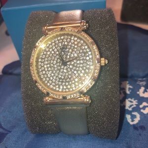 Victoria Wieck- Gold Rhinestone Watch